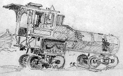 Busted Engine Sketch by Waud