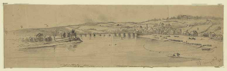 View of the town of Falmouth, VA by Forbes