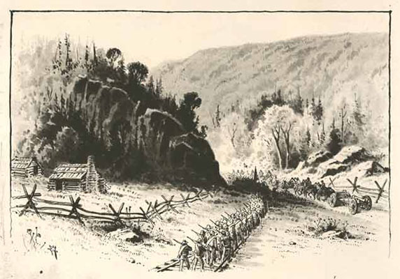 Gen. Longstreets Corps passing Thoroughfare Gap