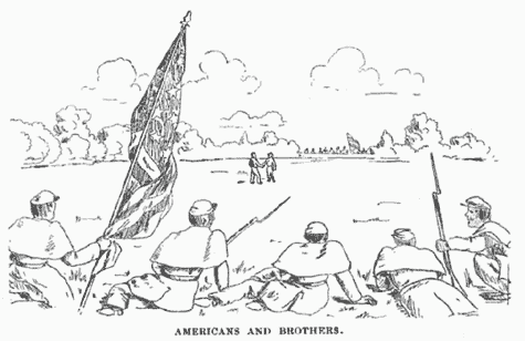 Illustration of two pickets meeting