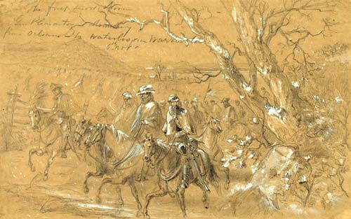 Arthur Lumley sketch of Cavalry