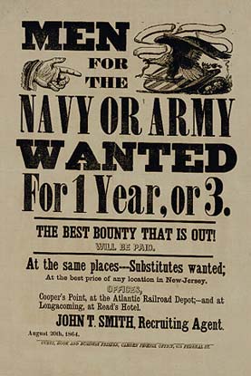 Recruiting Poster, Army or Navy