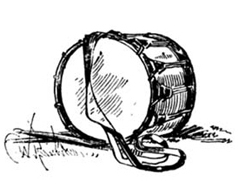 sketch by Charles Reed, 'drum'
