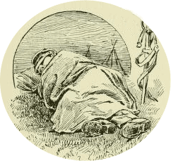 Frank Beard illustration of soldier sleeping on the ground