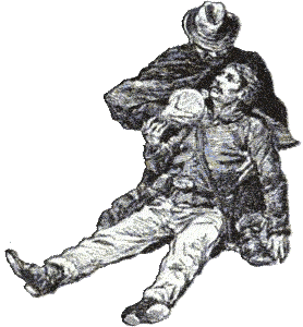 Frank Beard Illustration of wounded man