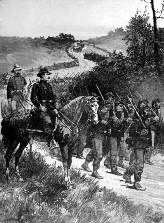 Soldiers Marching North to Gettysburg by Charles Copeland