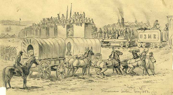 Forbes sketch of Departure of the 2 years troops