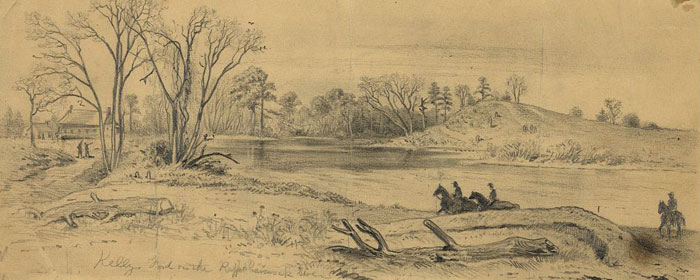 Edwin Forbes sketch of Kellys Ford, Feb. 1864
