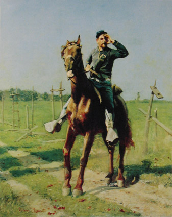 Gilbert Gaul painting, Federal Cavalryman