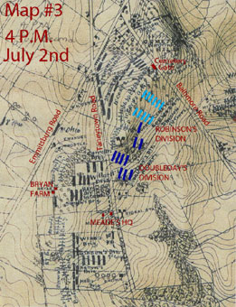 Map 3, Robinson's Division, 4p.m. July 2.