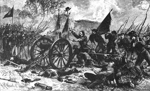 B&W illustration of Pickett's Charge