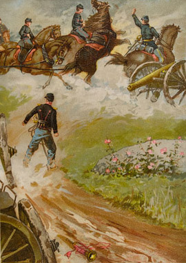 Louis K. Harlow illustration artillery advancing