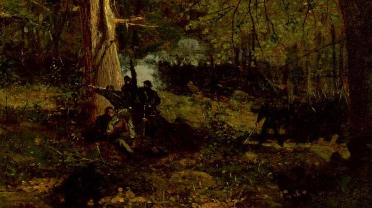 Detail from Winslow Homer's Skirmish in the Wilderness