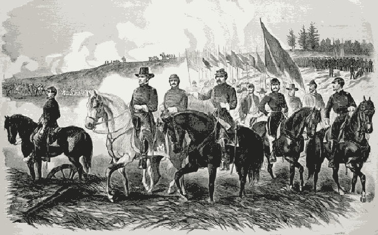 General Hooker & staff at review