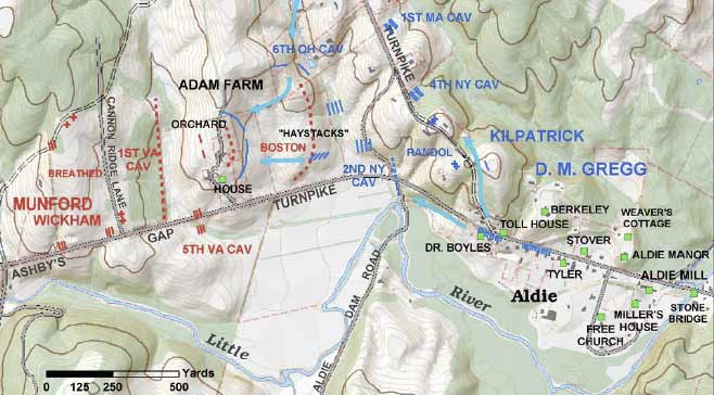 Map of the Adam Farm Fight