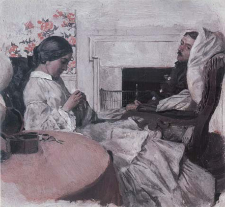 Howard Pyle illustration, "The Convalescent"