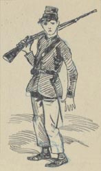 Charles Reed illustration of a confused soldier