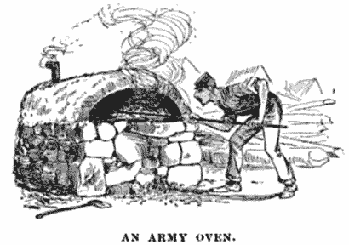 Charles Reed sketch of an army bread oven