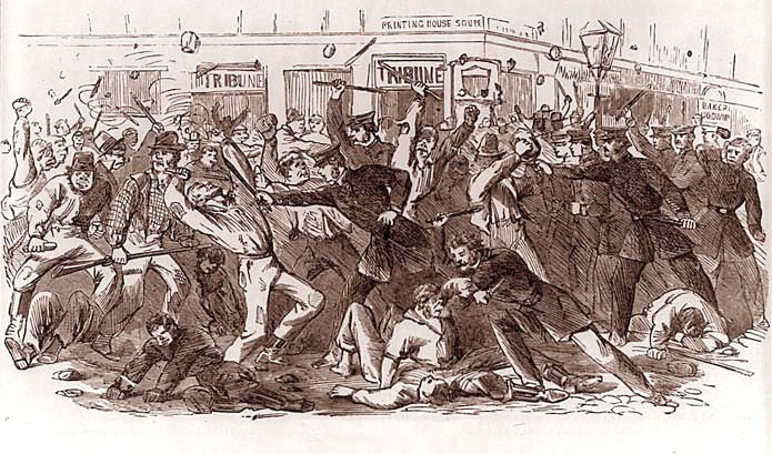 New York Riots, Attack on the Tribune Office