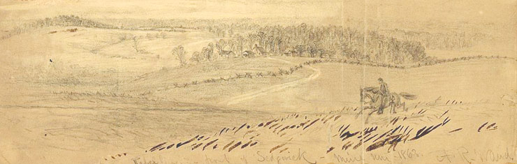 A.R. Waud Sketch of Gen. Sedgwicks front at Mine Run