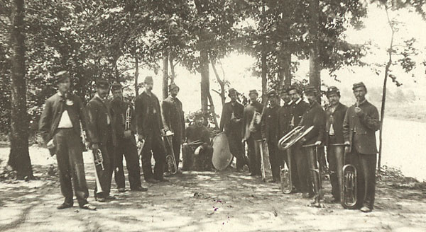 Band of the 10th Connecticut along the James River, 1864