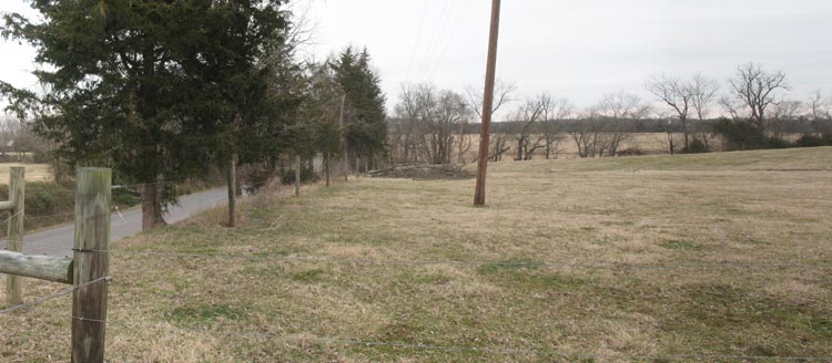 View of the fields at Col. Slaughter's House, looking south to Stevensburg