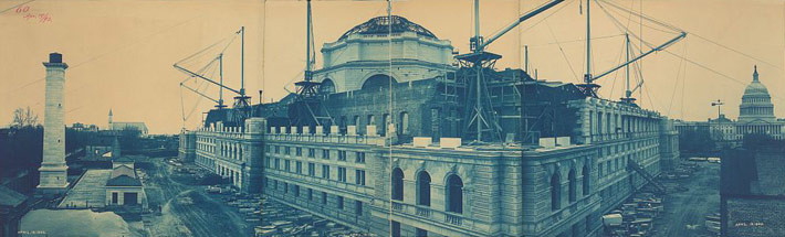 Congressional Library under construction, April 1863