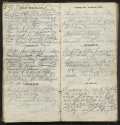forbush diary; june 20 - 25 1863