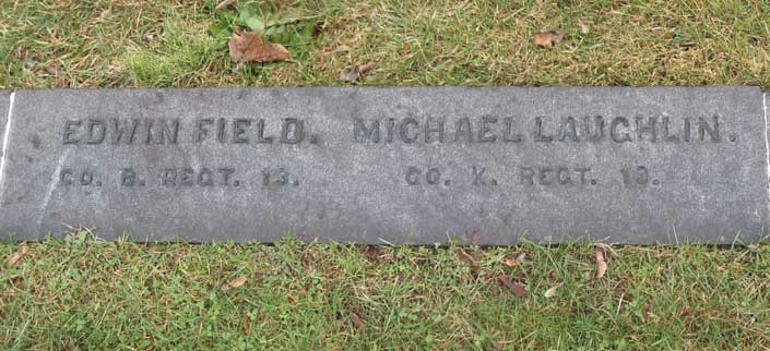 Michael Laughlin's Grave at Gettysburg