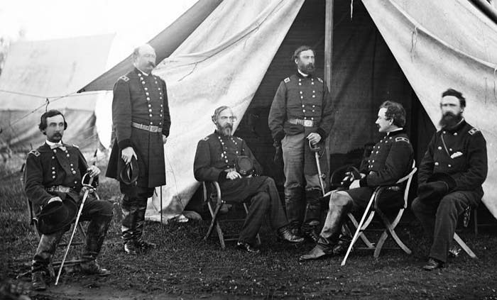 Generals Meade, Warren, French, Hunt, Humphries & Sikes