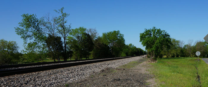 Railroad Tracks about a mile south of Warrenton Jctn.