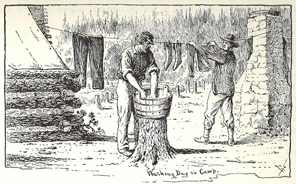 Edwin Forbes sketch Soldiers Washing
