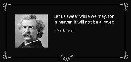 mark twain quote about swearing