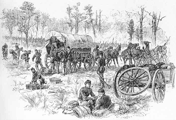 Distributing ammunition