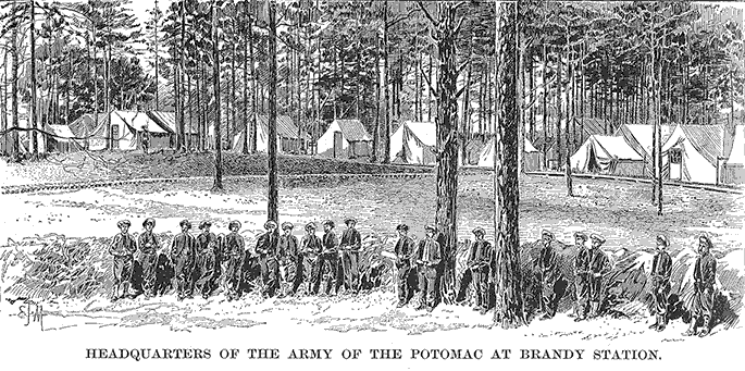 Meade's Headquarters Brandy Station from Battles & Leaders of the Civil War