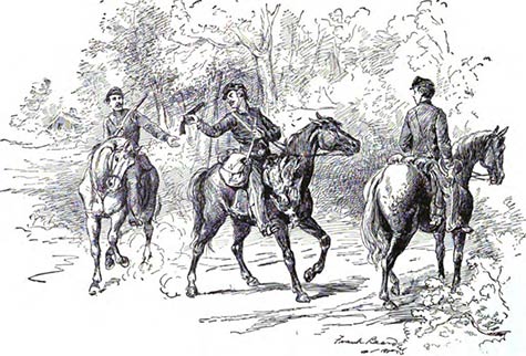 Frank Beard illustration of Sherdan's Cavalry Scouts