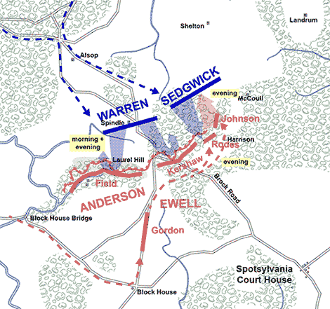 Hal Jesperson Map, Spotyslvania, May 8, comprehensive