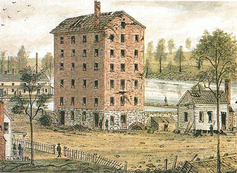Robert Knox Sneden's sketch of Kelly's Mill at Kelly's Ford