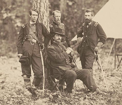 Generals Barlow, Hancock, Birney and Gibbon